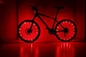 Le rai constant LED de la bicyclette 3D allume l'ABS IPX4 coloré imperméabilisent